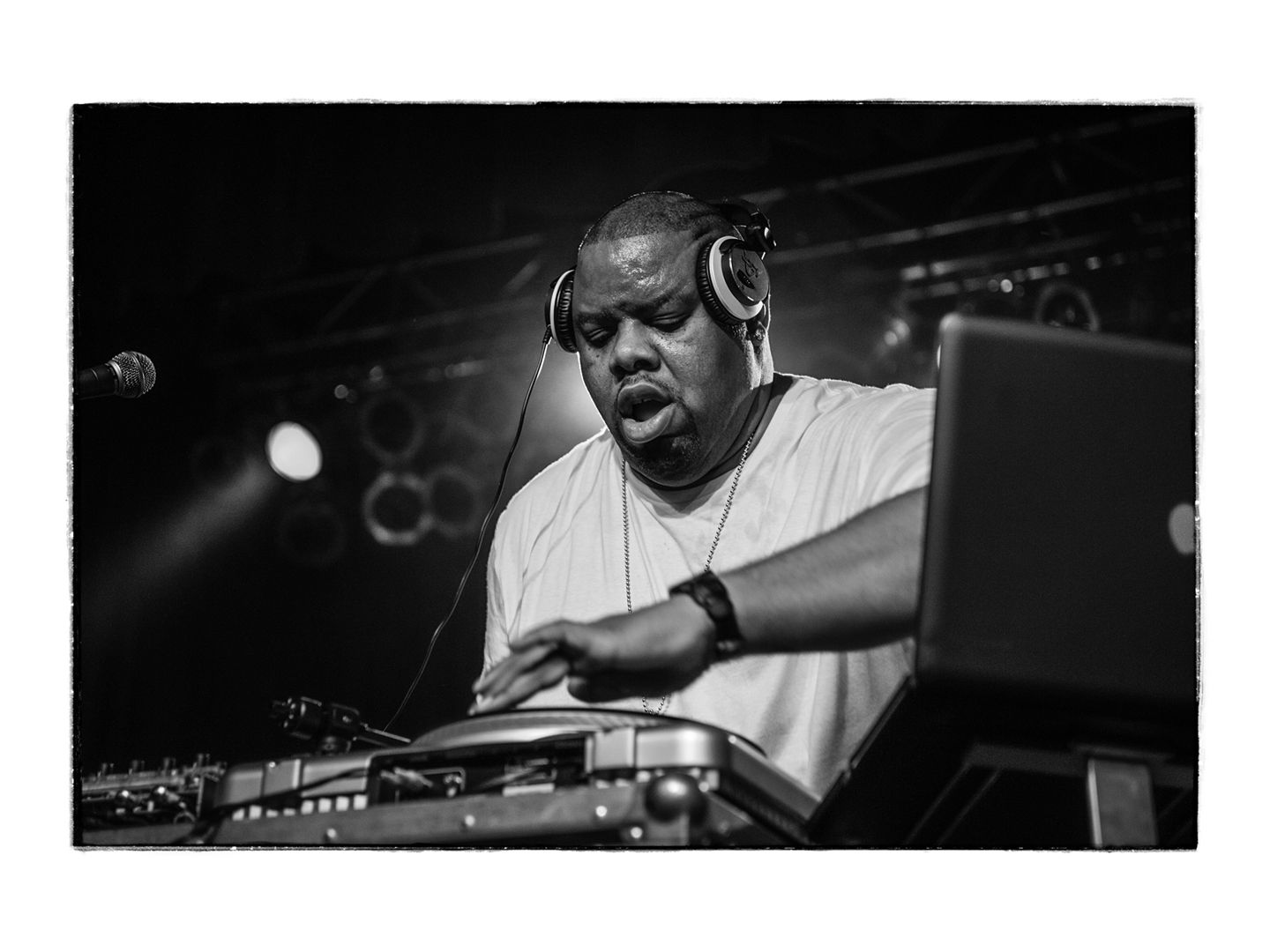 hip hop musician biz markie performs live at the Orange Peel music venue in Asheville, NC photographed by portrait photographer Sandlin Gaither 