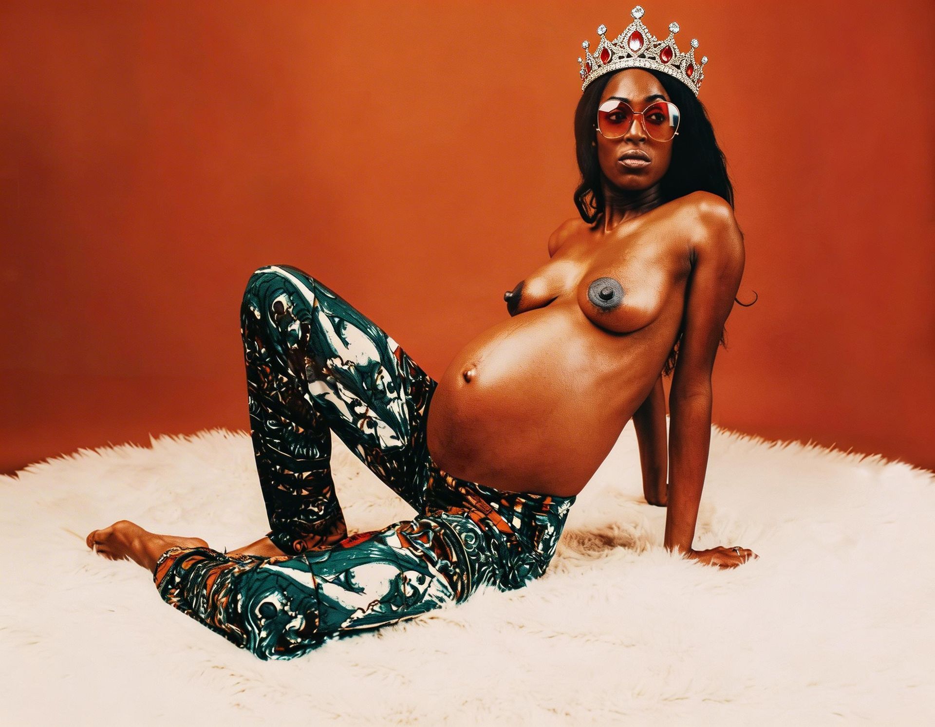 pregnant mother for maternity photo session in Asheville studio