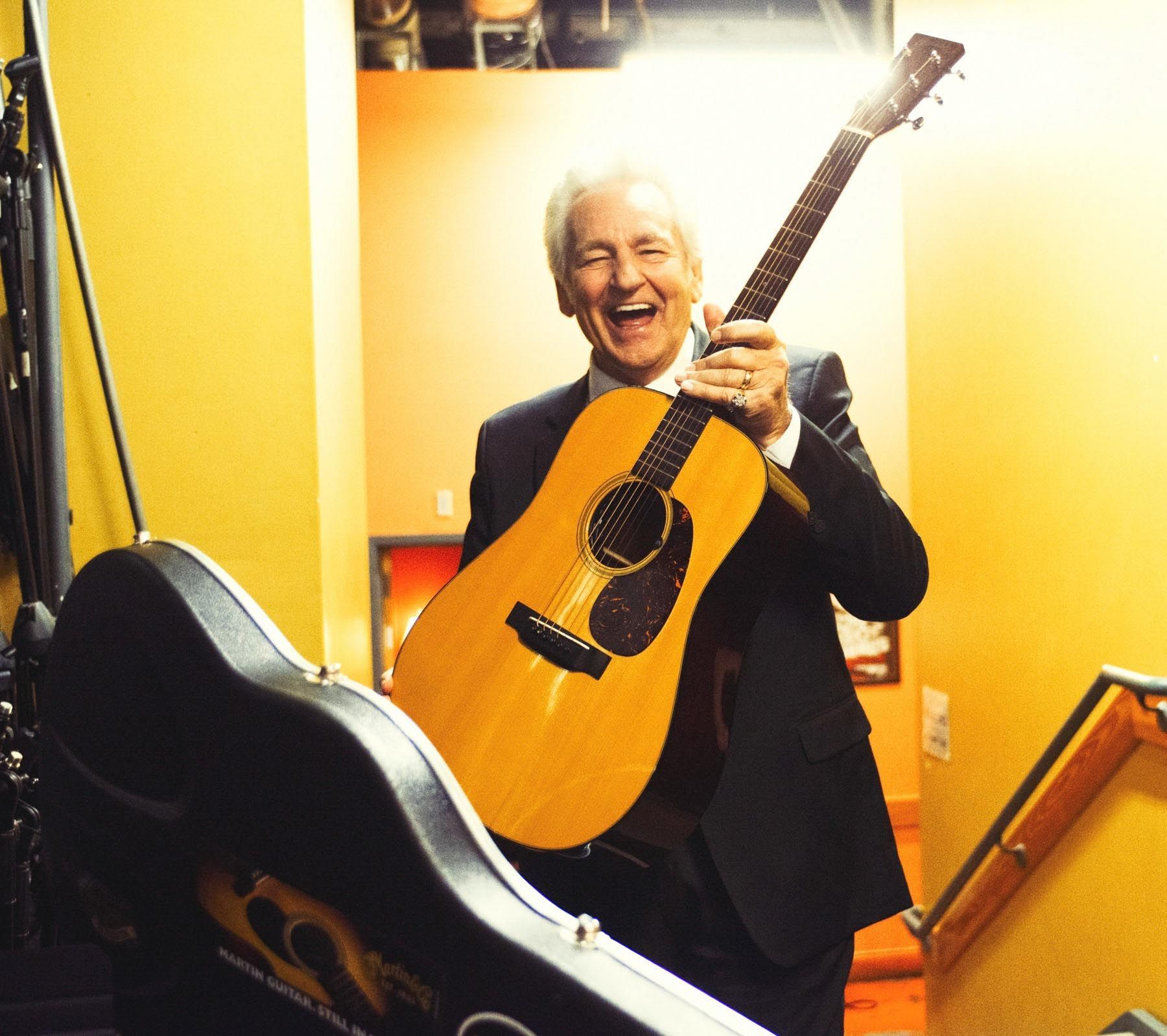 Del McCoury photo by Asheville music photographer Sandlin Gaither backstage at The Orange Peel 