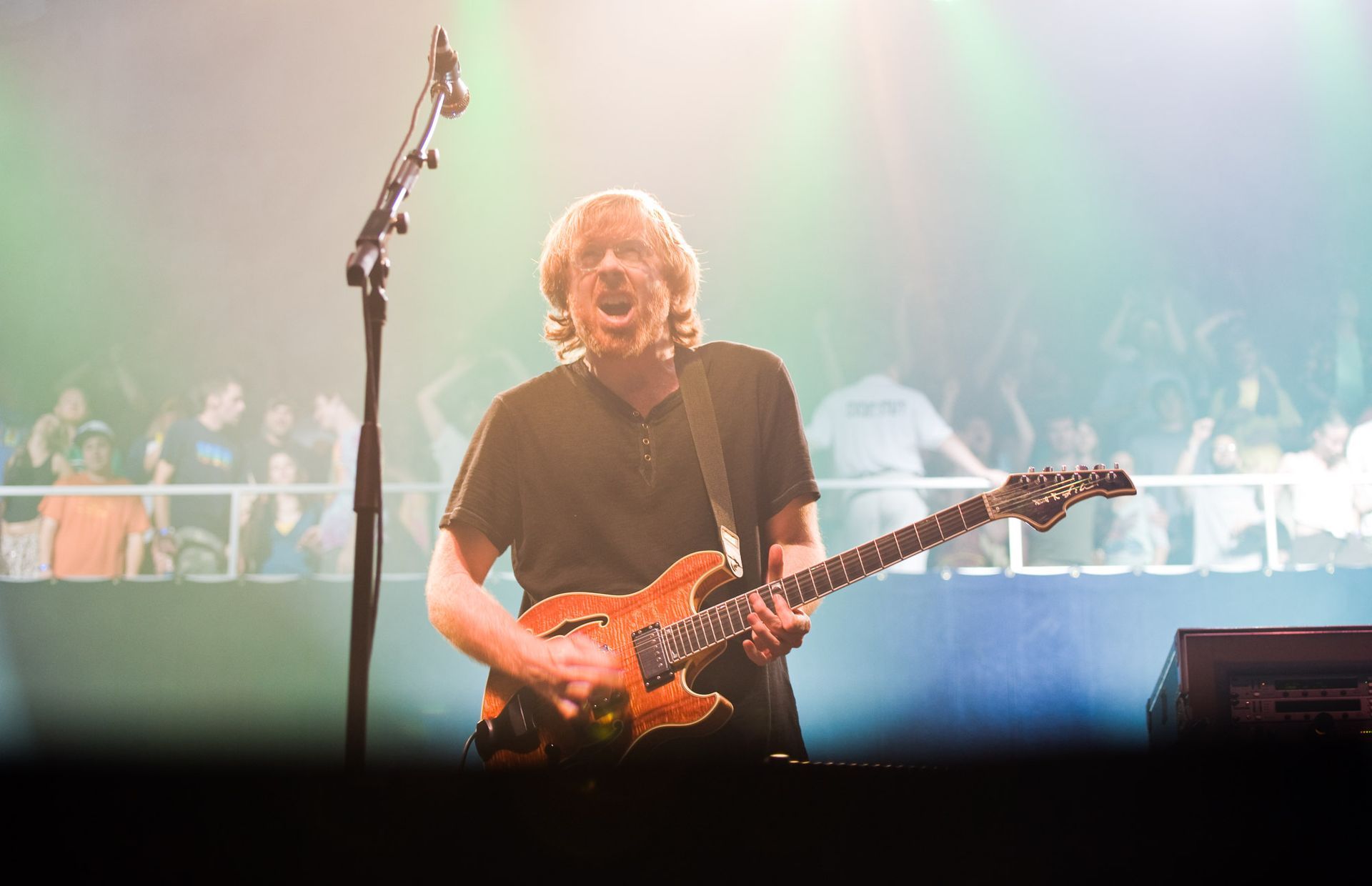 Trey Anastasio performs with Phish in Asheville, 2009, photographed by music photographer sandlin gaither 