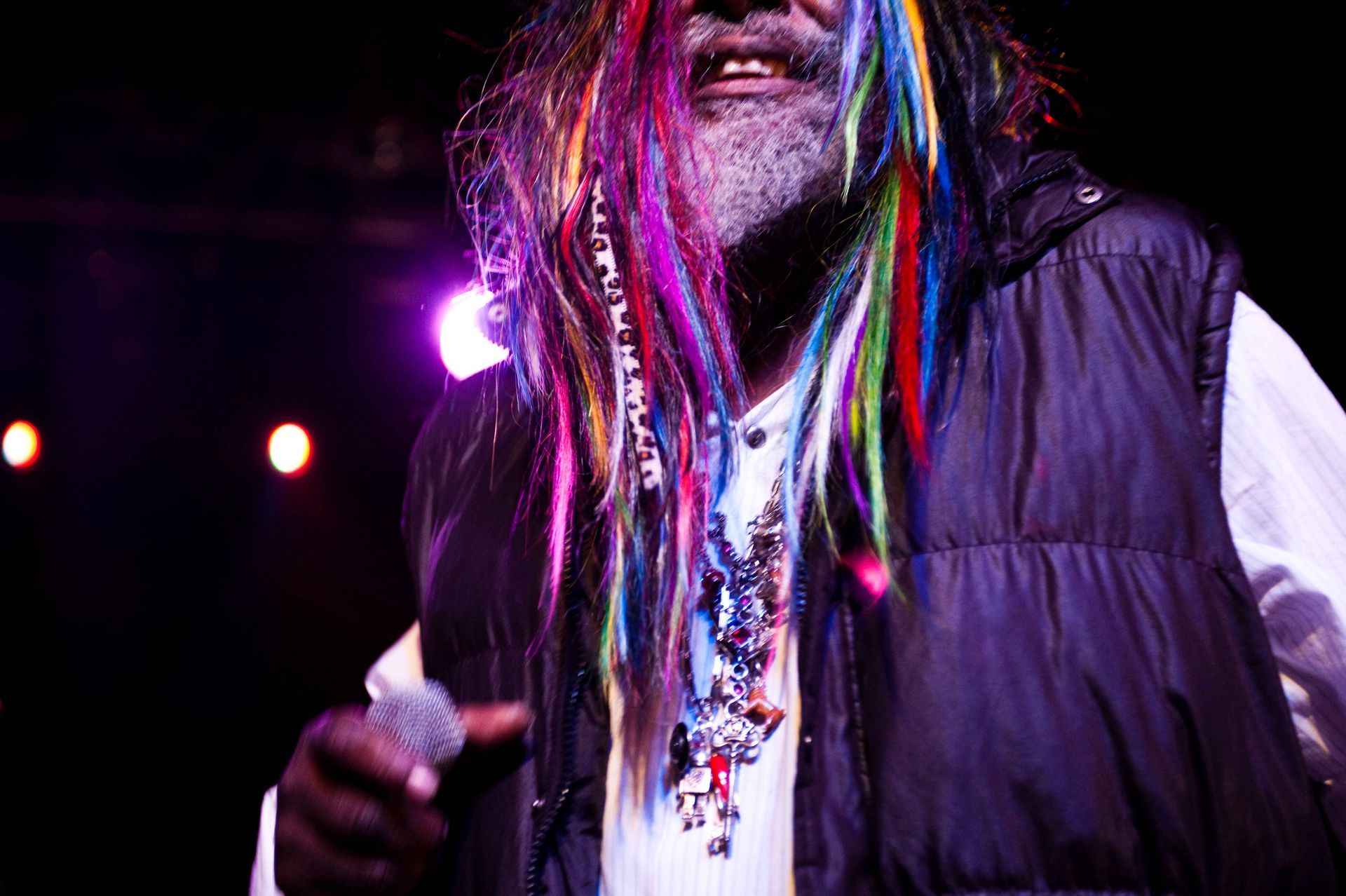 funk musical legend George Clinton performs at the Orange Peel in Asheville, NC, photographed by music photographer Sandlin Gaither 