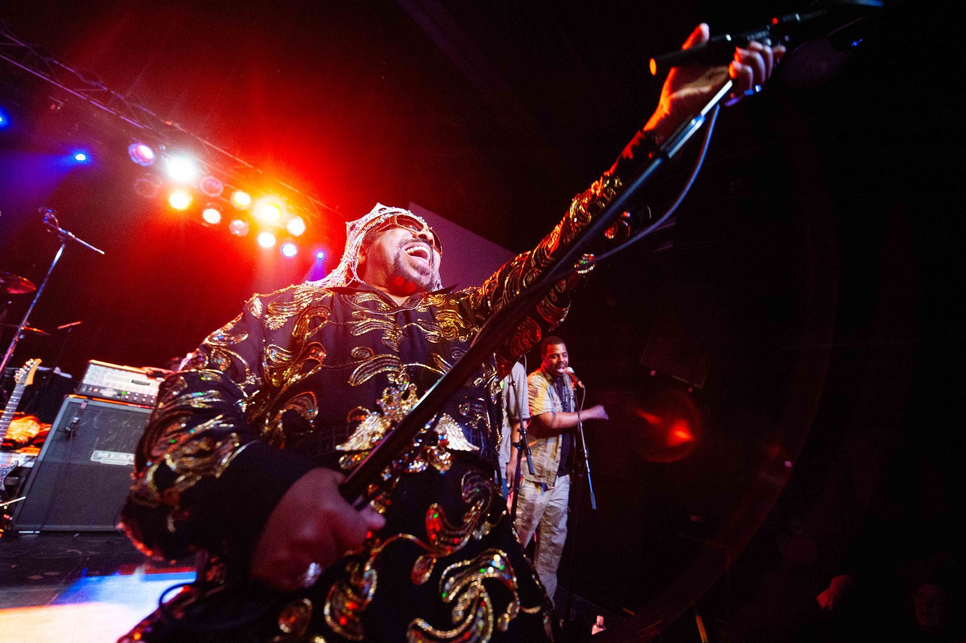 funk musical legend George Clinton performs at the Orange Peel in Asheville, NC, photographed by music photographer Sandlin Gaither 