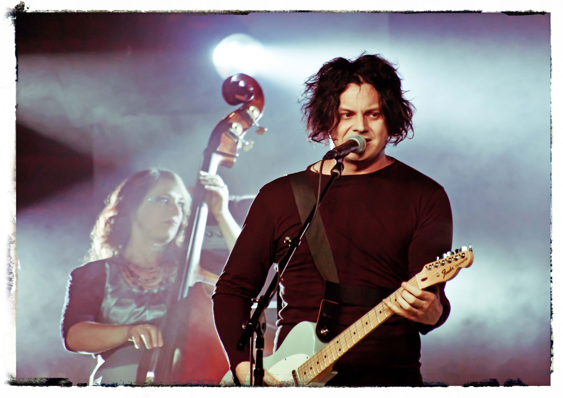 rock guitarist jack white performs at the orange peel in asheville, north carolina, photographed by music photographer sandlin gaither 