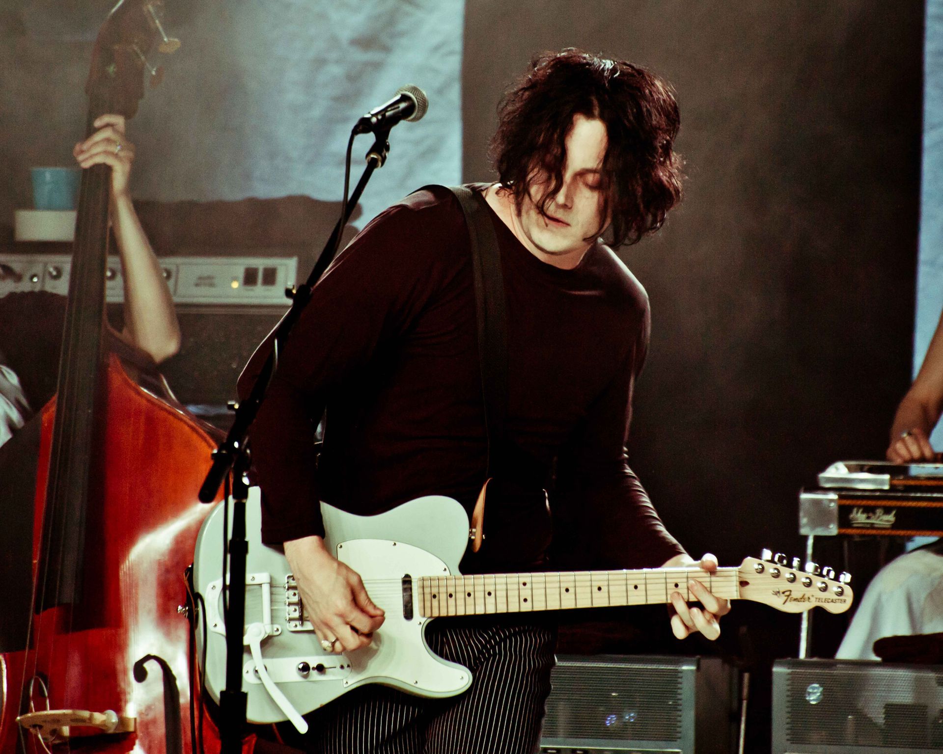 rock guitarist jack white performs at the orange peel in asheville, north carolina, photographed by music photographer sandlin gaither 