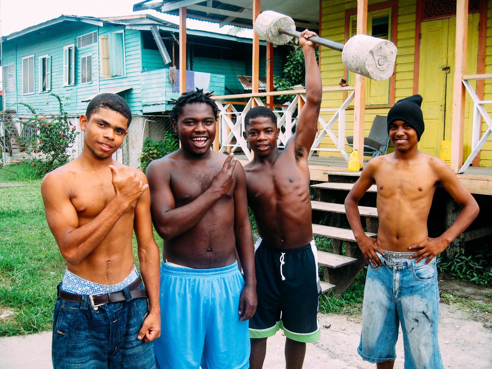 boys in the village of Bocas Del Toro, Panama, small group travel and food photography tours with Sandlin Gaither Explorer's Club