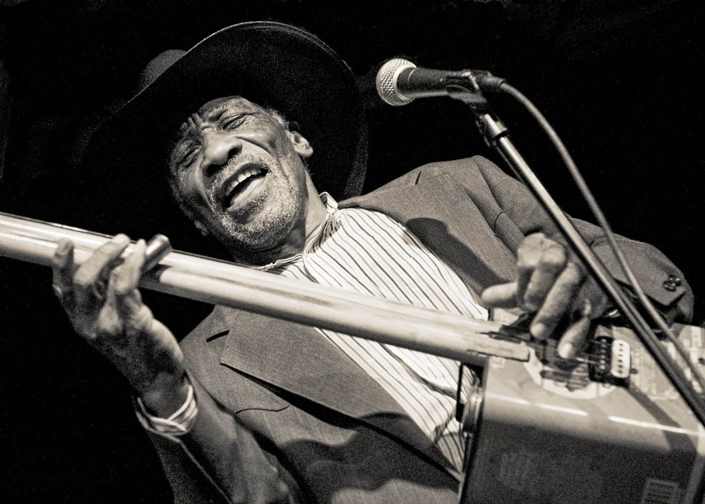 Mac Arnold photo by Asheville music photographer Sandlin Gaither, live on stage at the Grey Eagle Music Hall