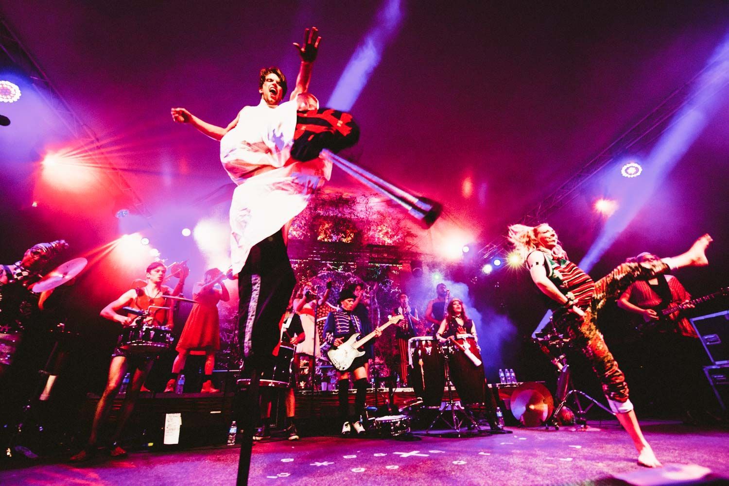 Marchfourth band, live on stage in Black Mountain, North Carolina, photographed by Asheville music photographer Sandlin Gaither 