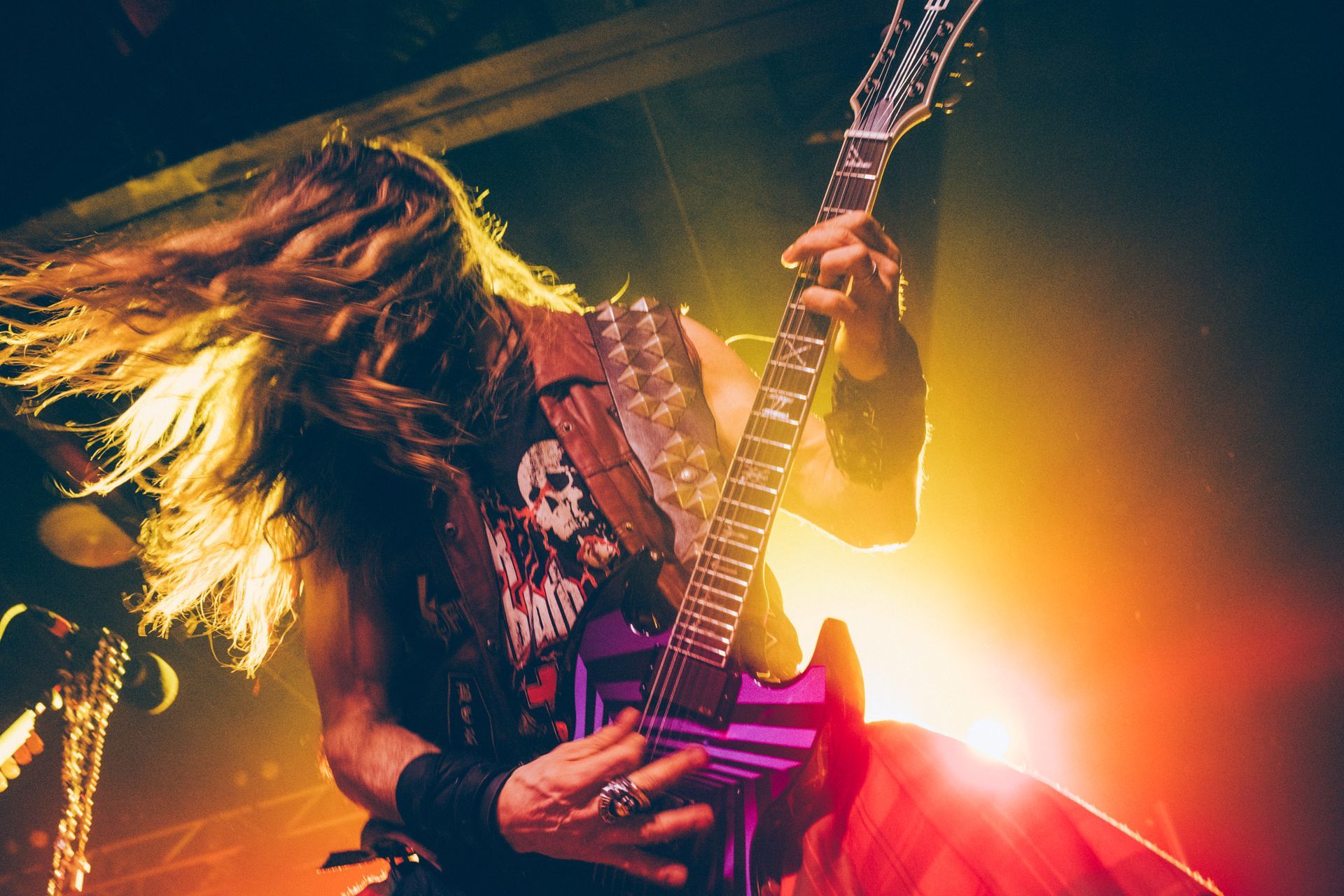 rock guitarist Zakk Wylde performs at the Orange Peel in Asheville, NC, photographed by Sandlin Gaither 