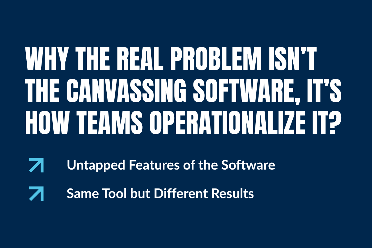 Why The Real Problem Isn’t the Canvassing Software, It’s How Teams Operationalize It?