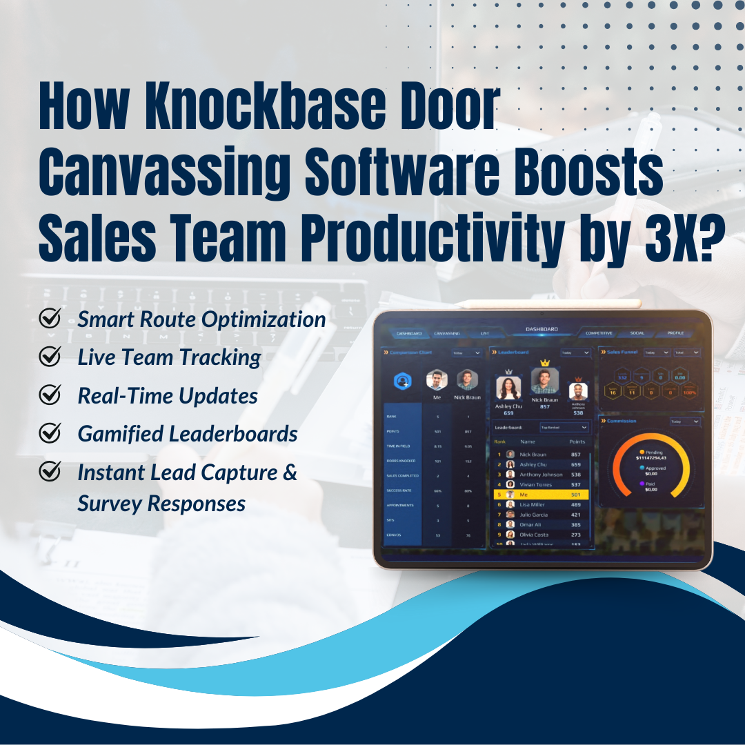 How Knockbase Door Canvassing Software Boosts Sales Team Productivity by 3X?