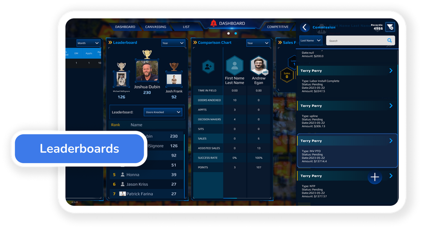 Door-to-door sales software