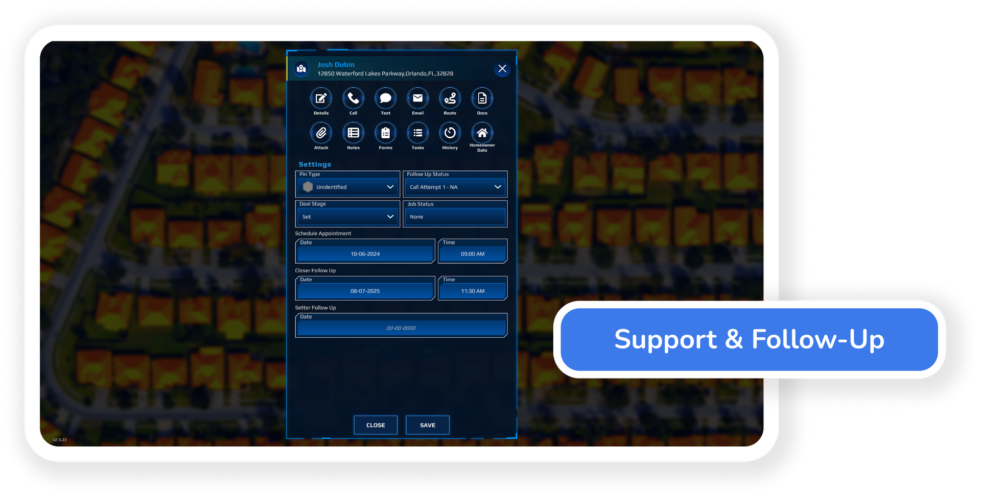 Door-to-door sales software