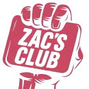 A stylized red fist holding a rectangular sign that reads 
