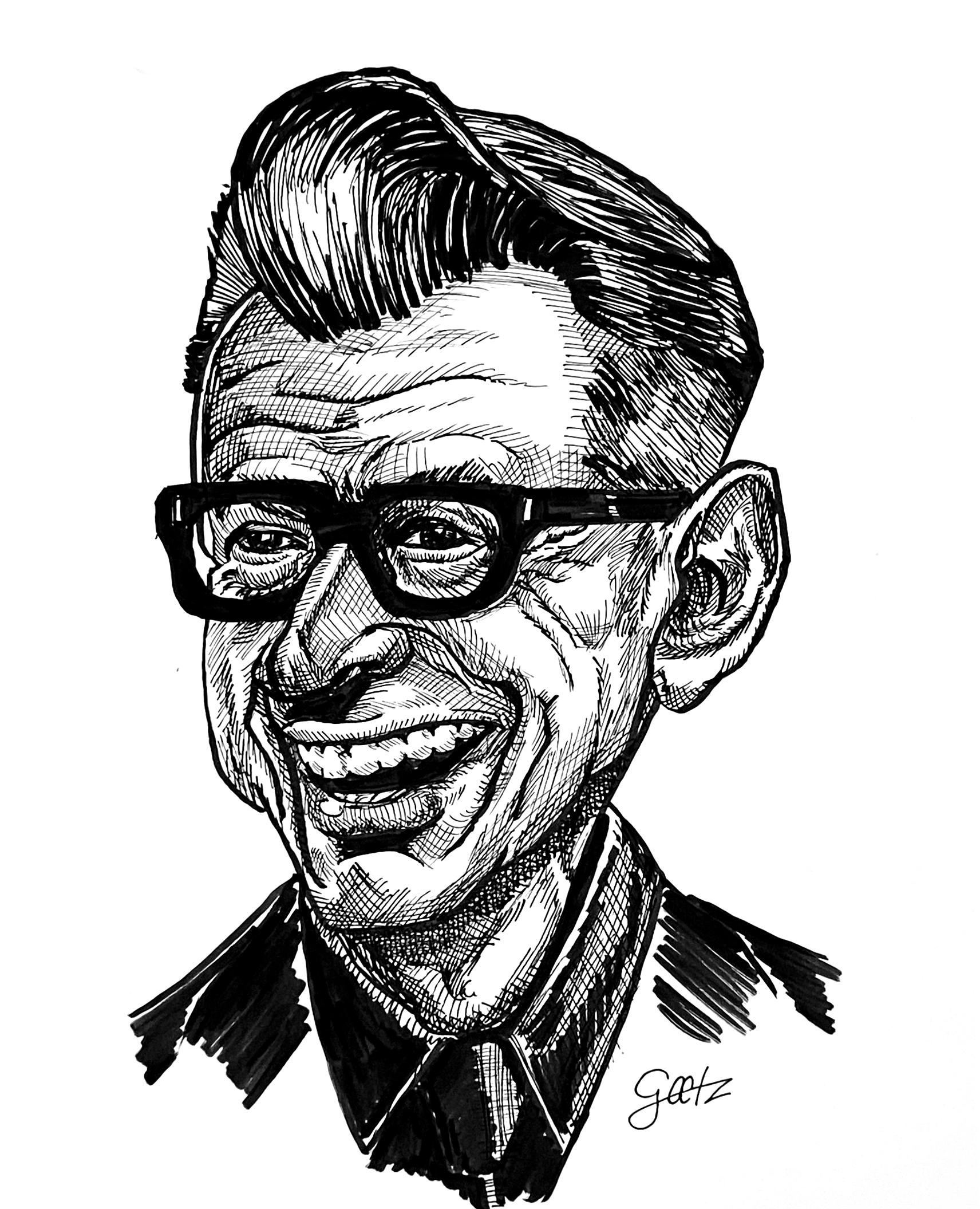 Karikatur Tusche
