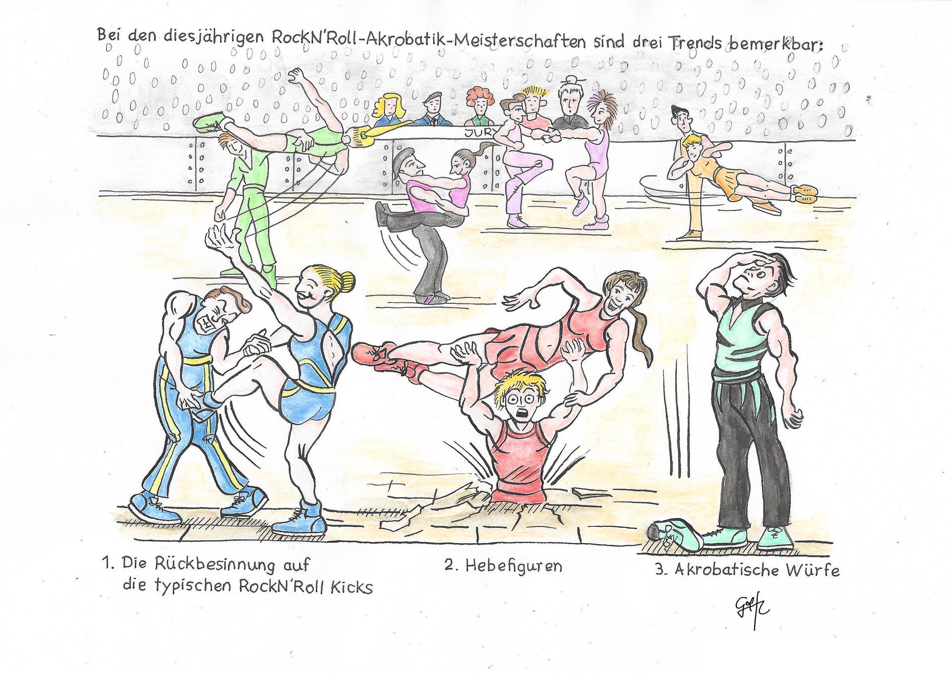 Cartoon Tische Farbstifte