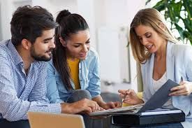 couple reviewing documents