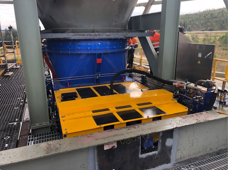 A Large Machine Is Sitting On Top Of A Metal Platform — JMG Maintenance & Fabrication In Muswellbrook NSW