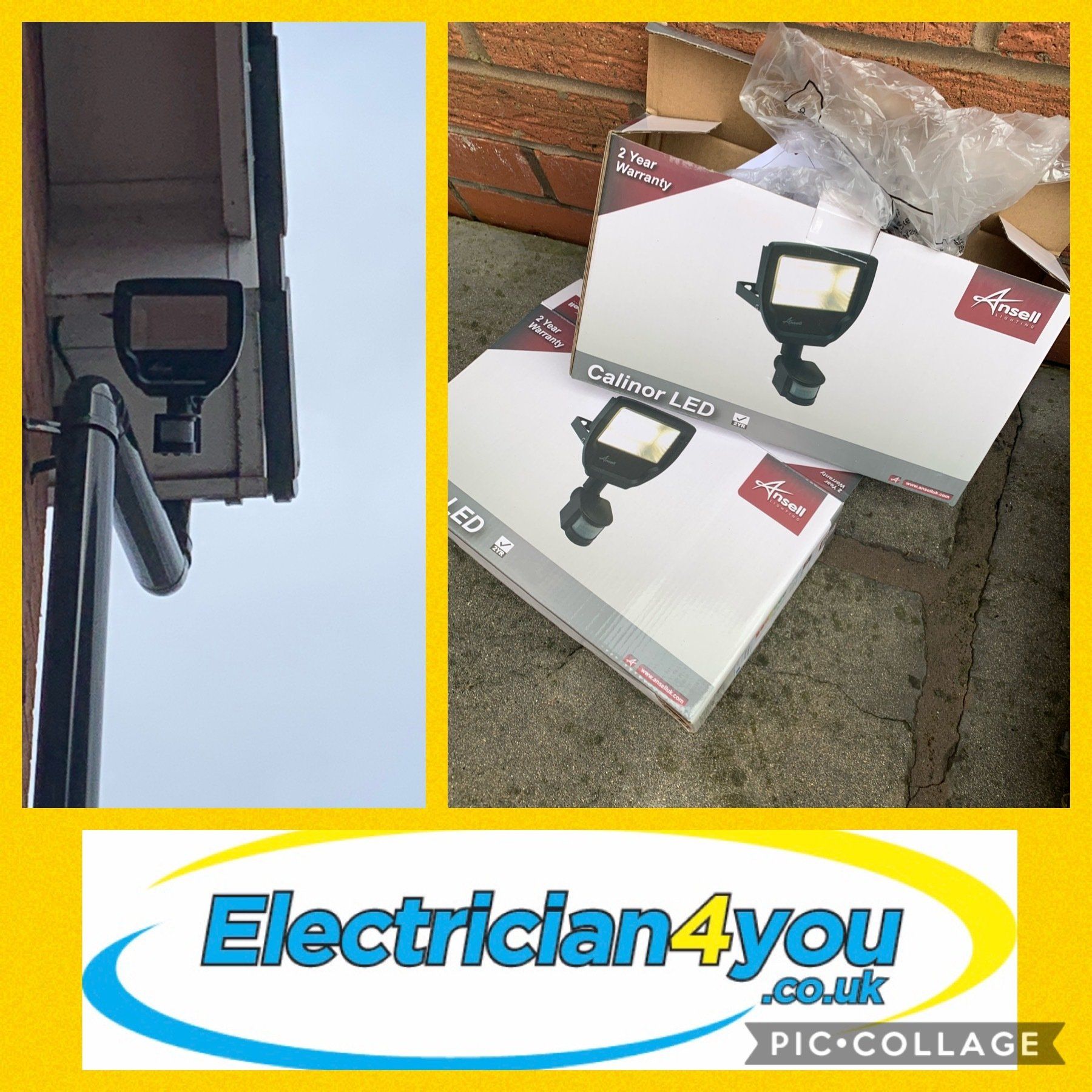 flood lights   carried out in newton le willows, Warrington and surrounding areas