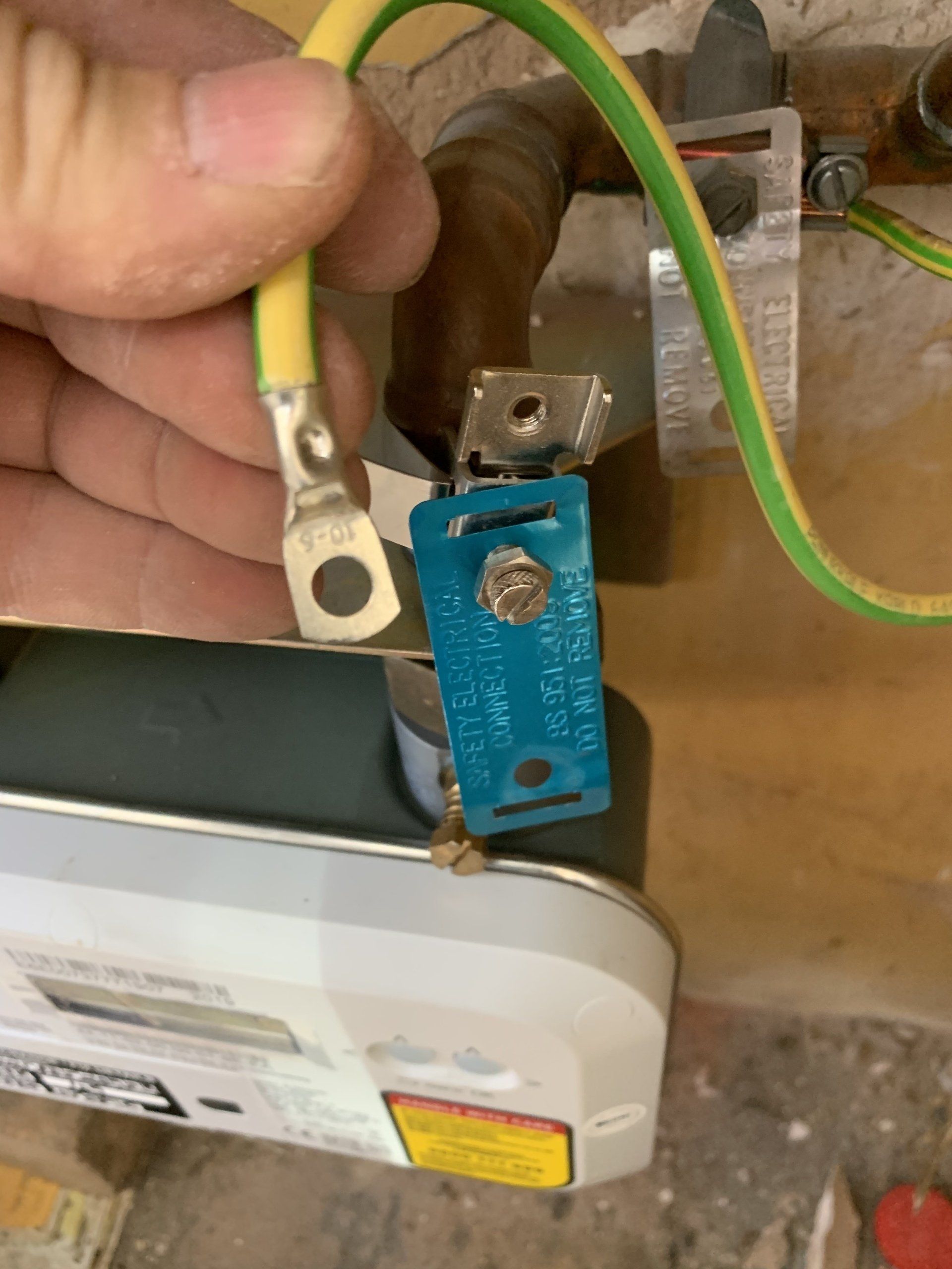 Main Earth cable upgrade  by Electrician4you in newton le willows