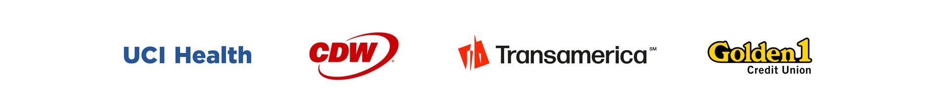 UCI Health, CDW, Transamerica, Golden 1 Credit Union