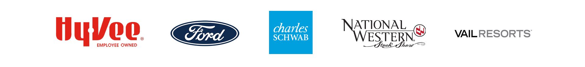  HyVee, Ford, Charles Schwab, National Western Stock Show, Vail Resorts 