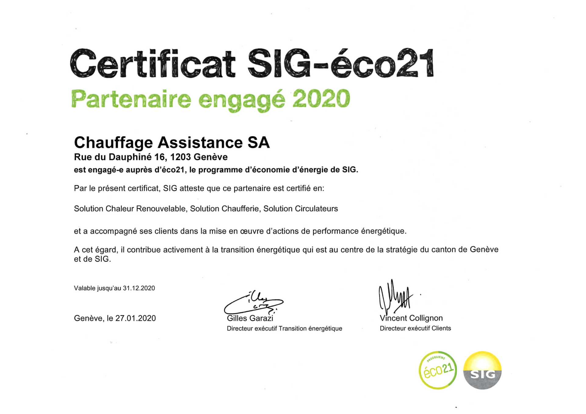 Chauffage Assistance SA