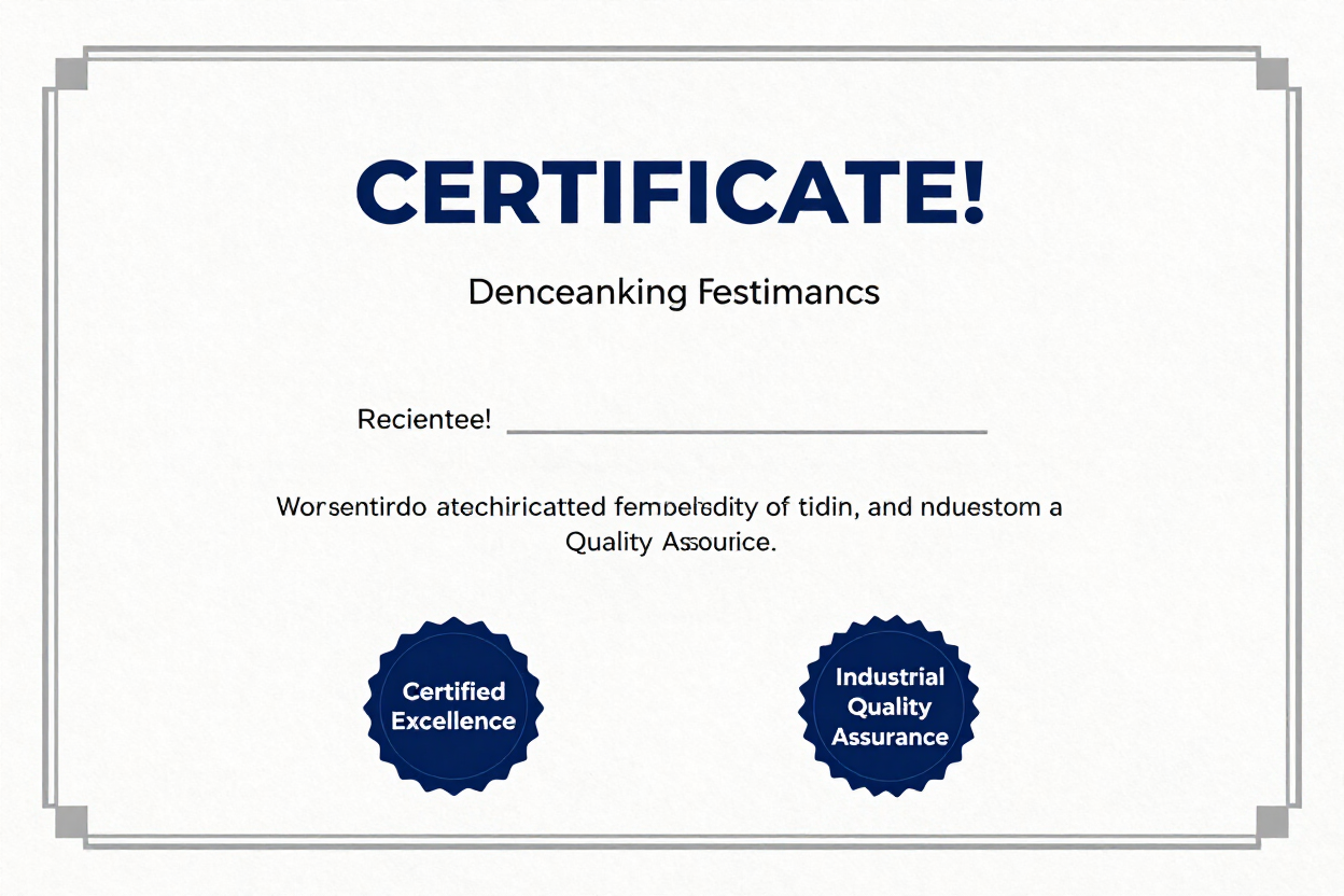 Certificado azul y blanco con borde decorativo y dos sellos en la parte inferior.