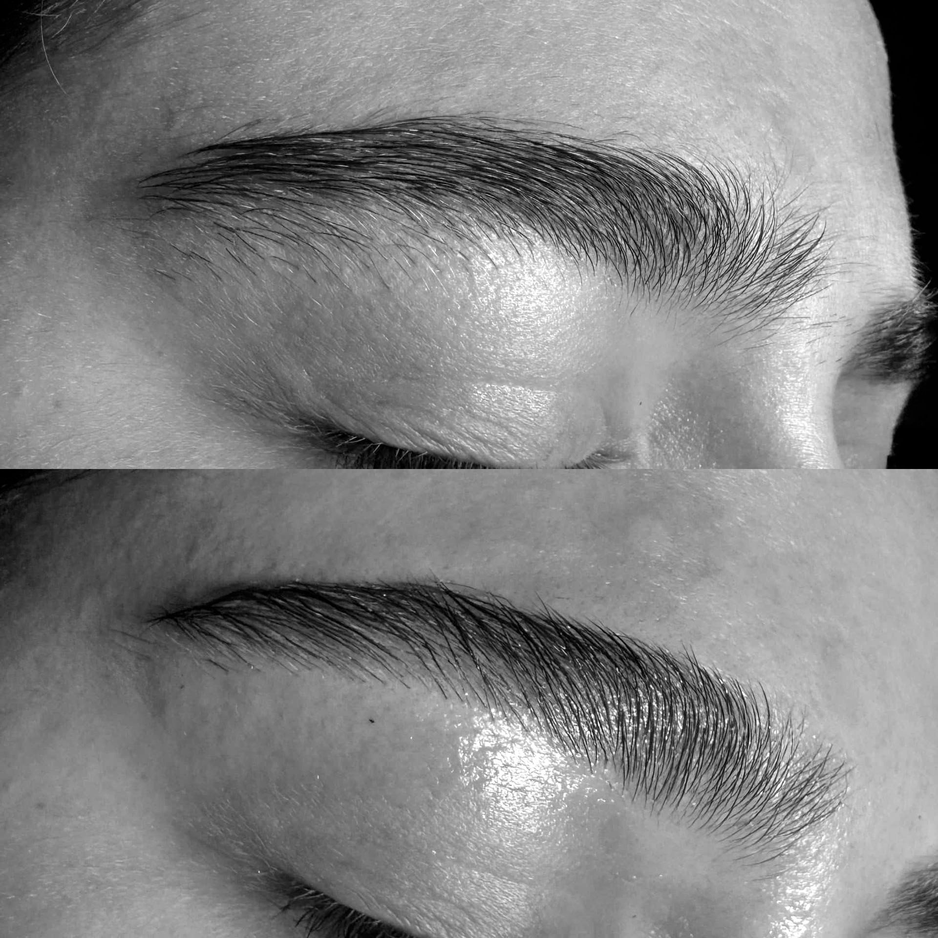 Brow wax and tint example