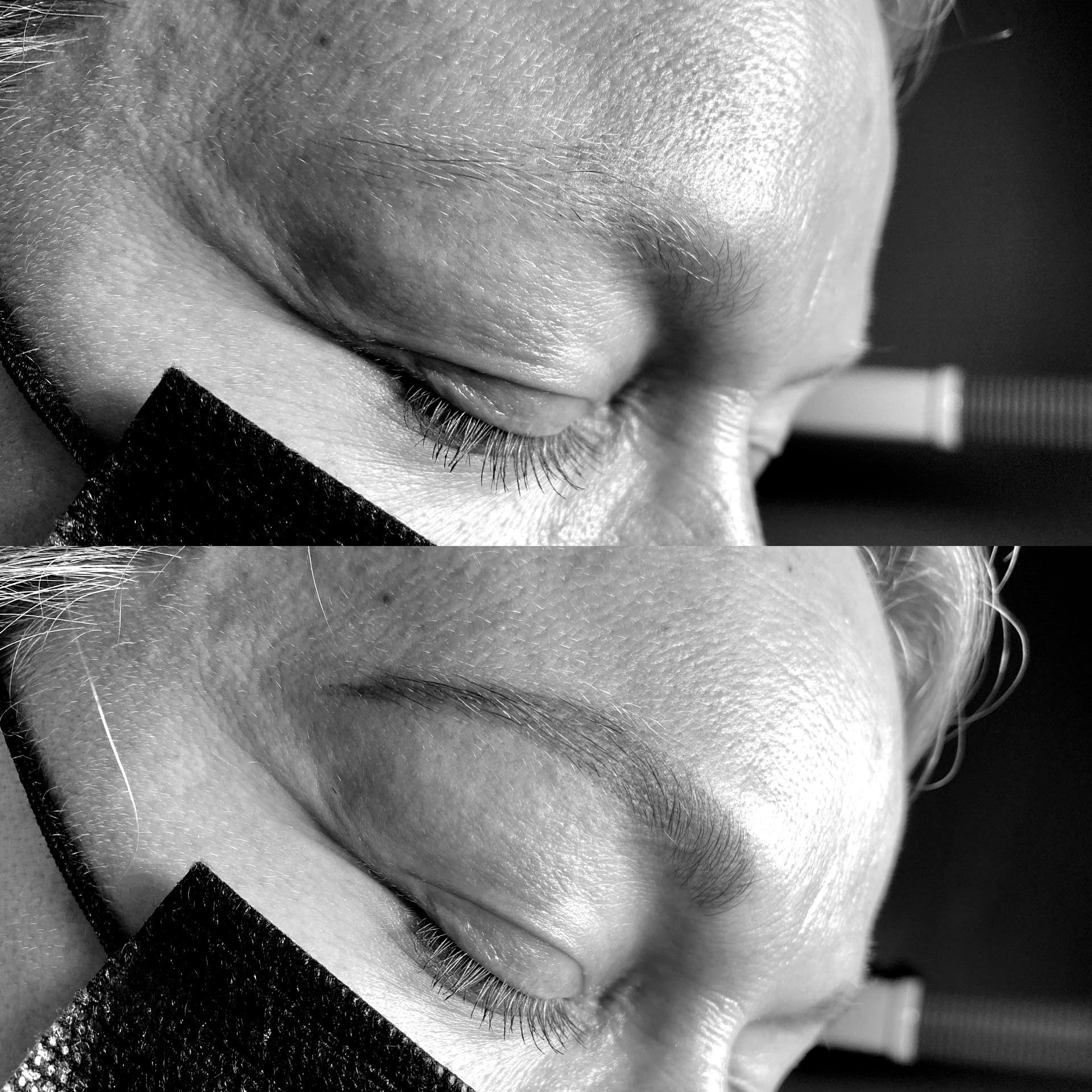 Brow wax and tint example