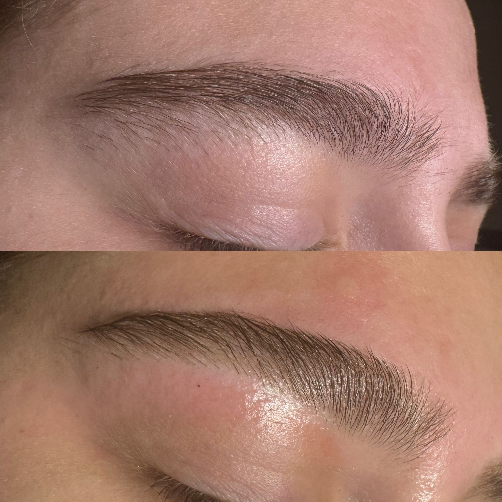 Brow wax and tint example
