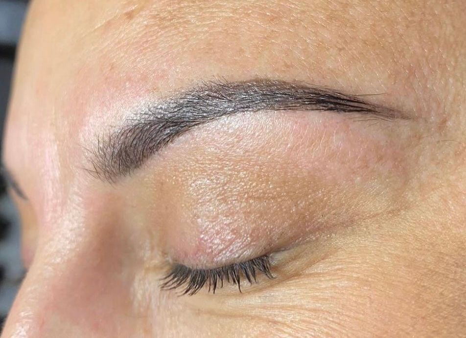 Brow wax and tint example