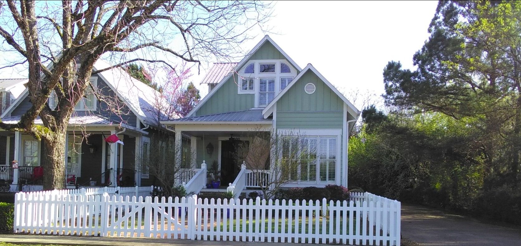 house with fence