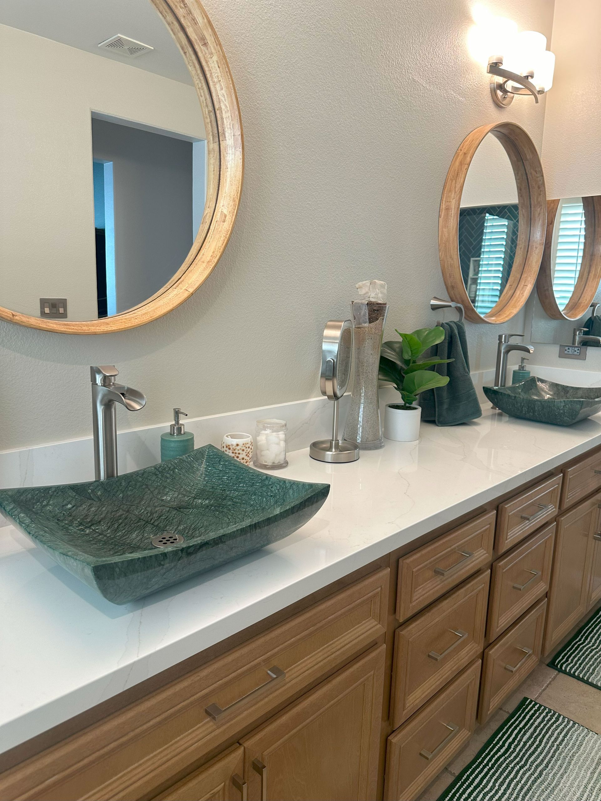 Gorgeous dual vanity for a bathroom redesign