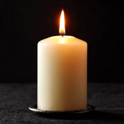 Lit memorial candle symbolizes remembrance during funeral planning discussions in Cedarburg, WI.