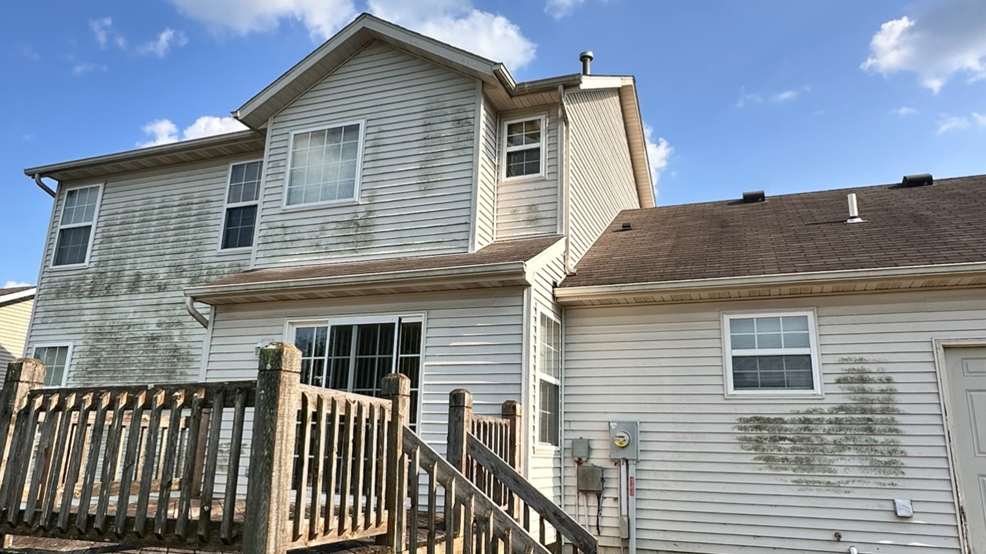 siding wash before/after