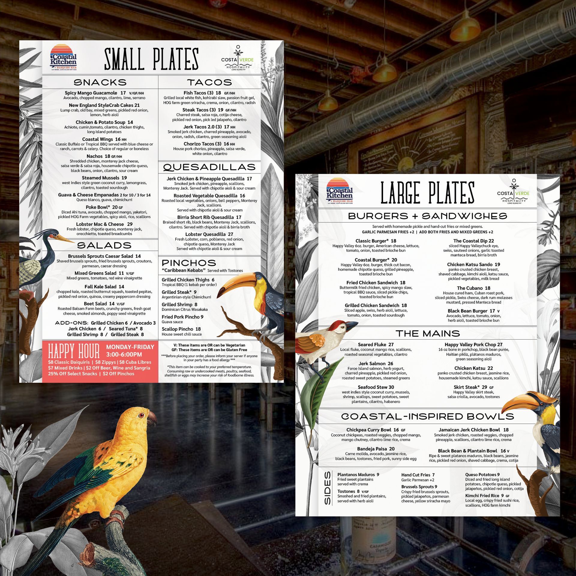 Coastal Tropical Menu