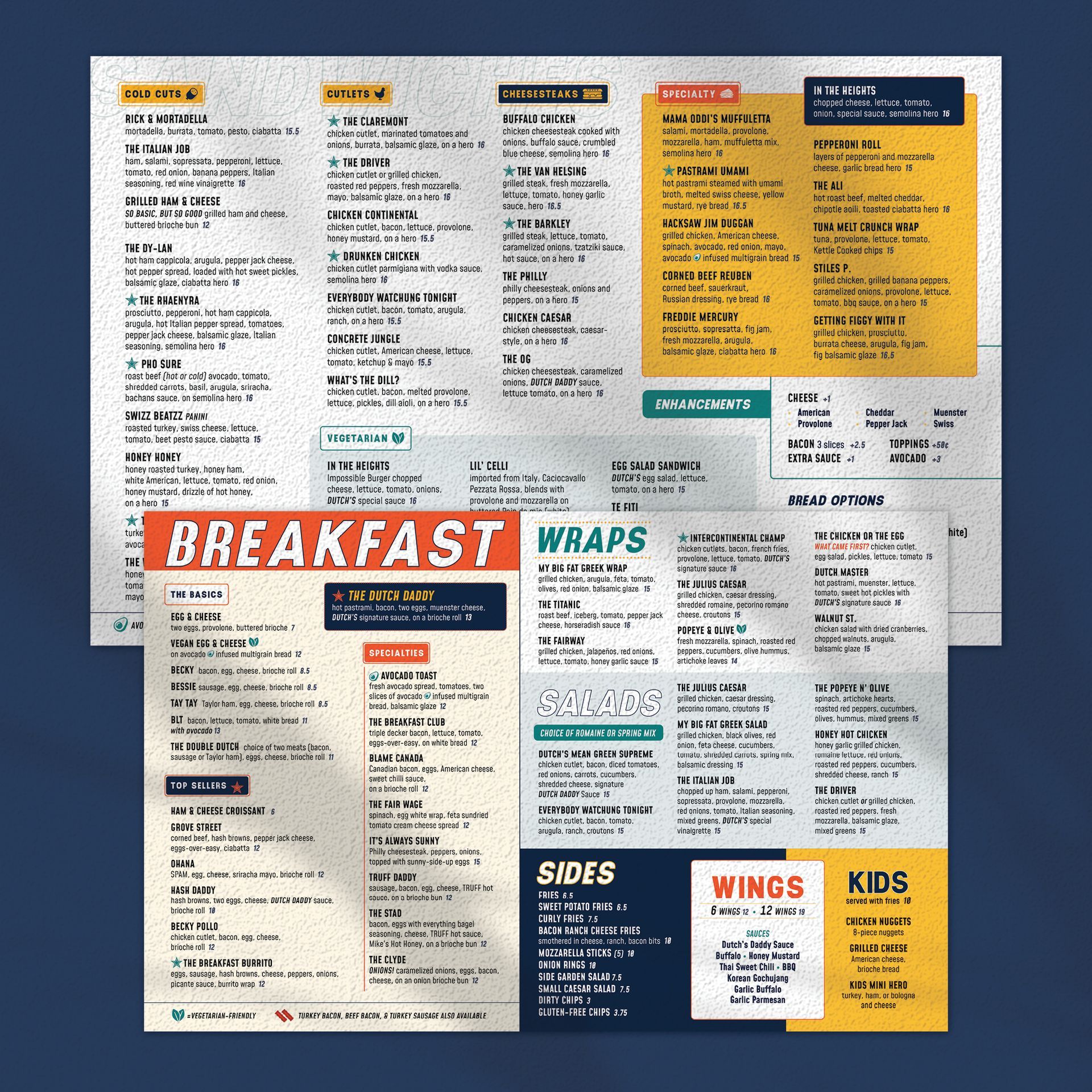 Dutch's Sandwich Shop Menu