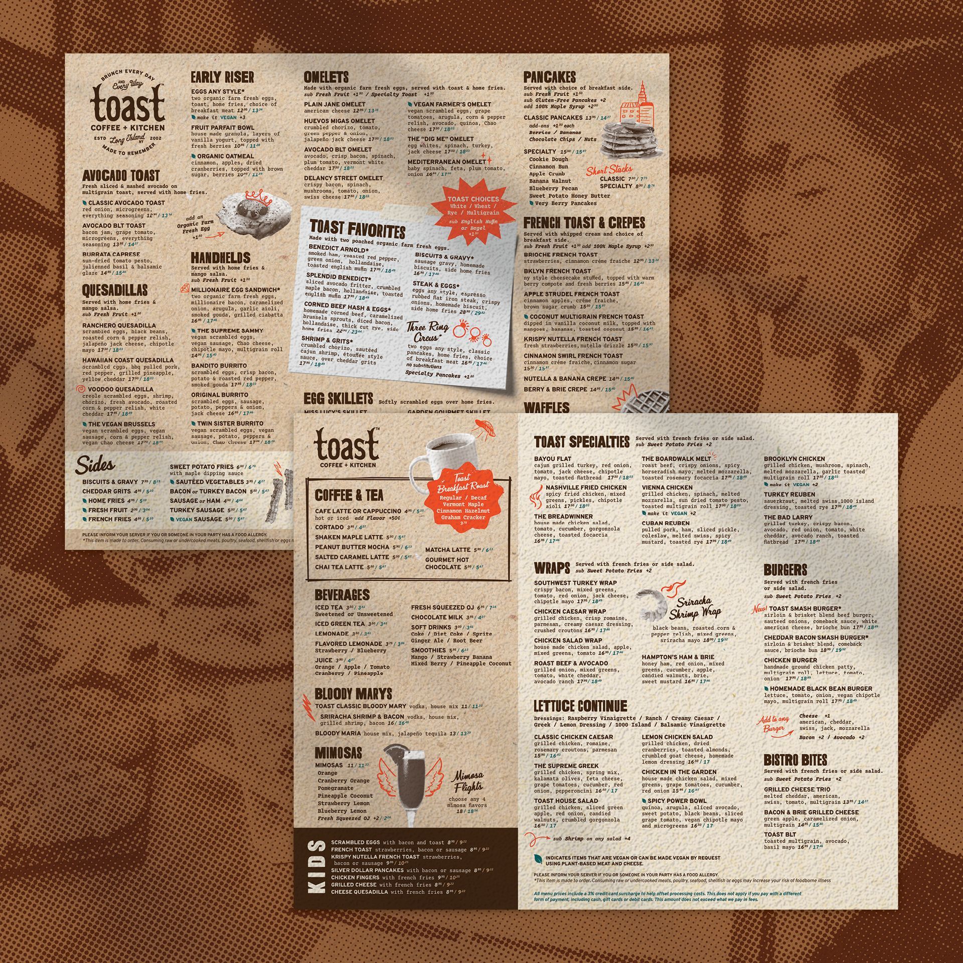 Toast Coffee and Kitchen Menu