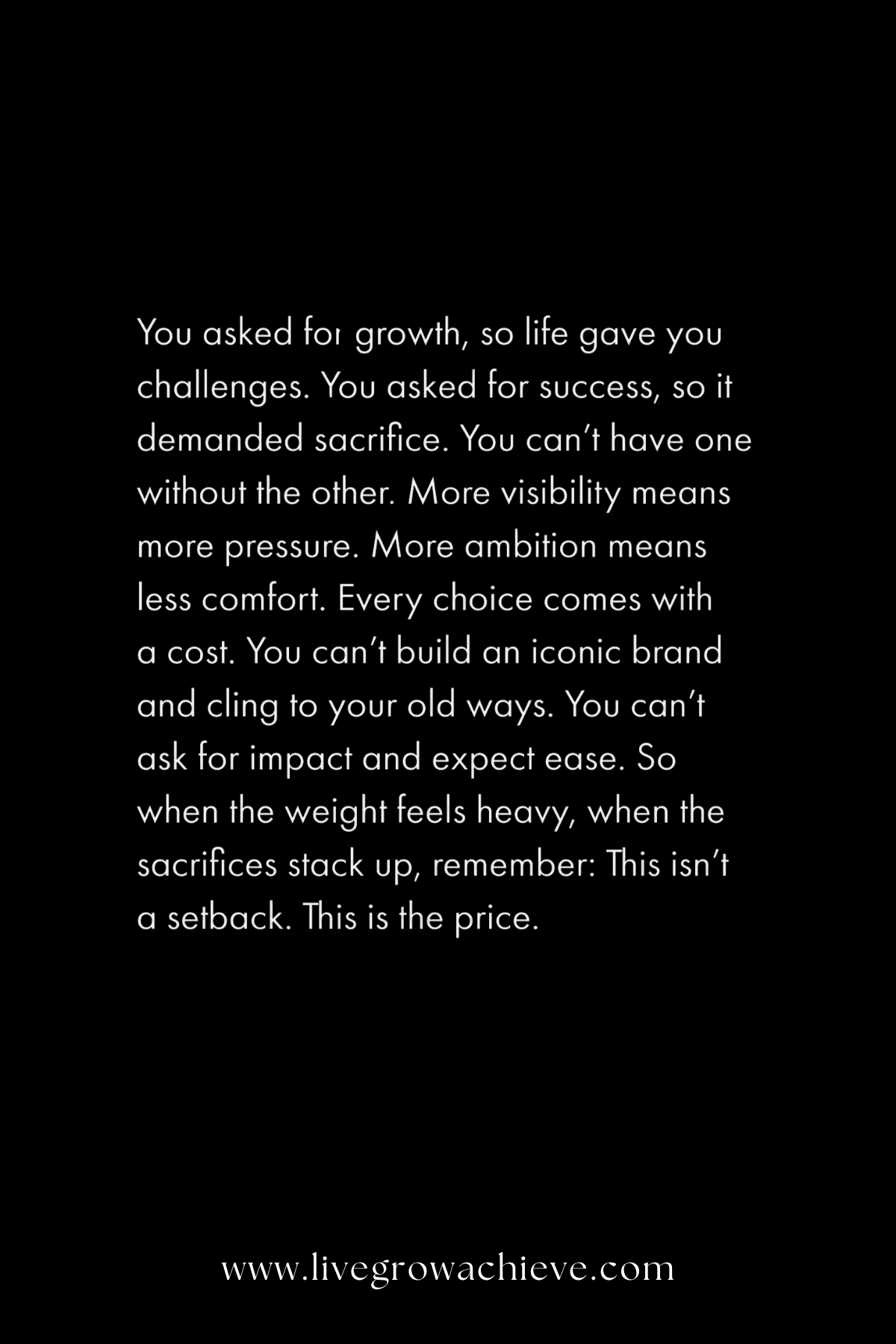 A black background with a quote on it that says `` don 't announce anything this year ''.