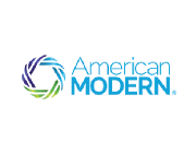 American Modern logo with blue and green circular icon and blue text on white background
