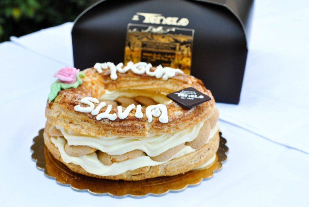 Paris-Brest con scritta personalizzata