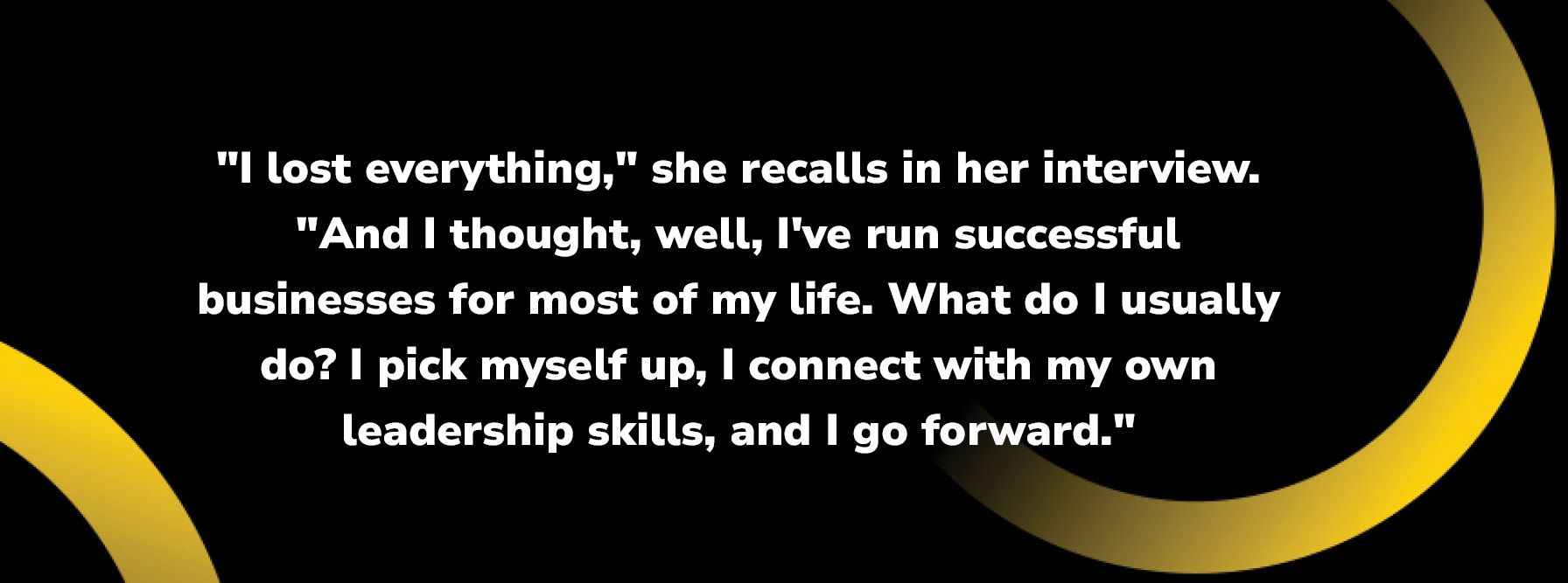 A black background with yellow text that says 