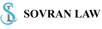 Sovran Law logo with stylized blue and gray S icon beside black text on a white background