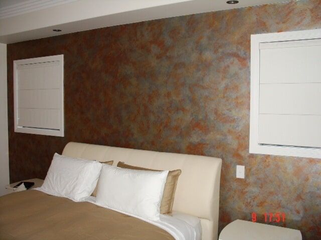 Bedroom With Wall Paint — Artizans International Specialised Paint Finishes in Robina, QLD