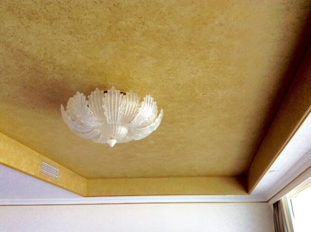 Vaulted Ceiling Finish With Elegant Light — Artizans International Specialised Paint Finishes in Robina, QLD