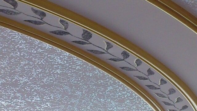 Close Up Of Stencil Design On The Ceiling — Artizans International Specialised Paint Finishes in Robina, QLD