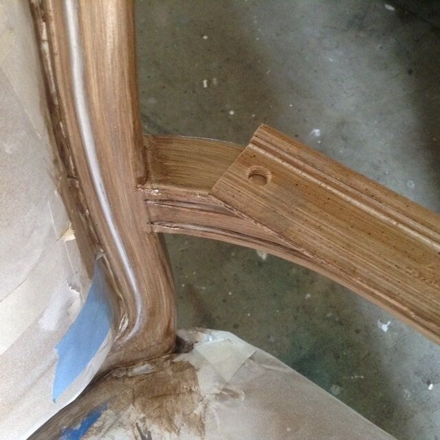 Fixing The Wooden Chair — Artizans International Specialised Paint Finishes in Robina, QLD