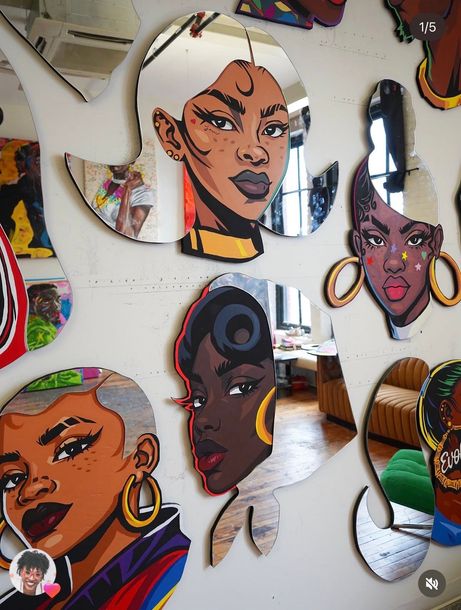 Custom-cut shaped mirror wall art made in Baltimore, MD