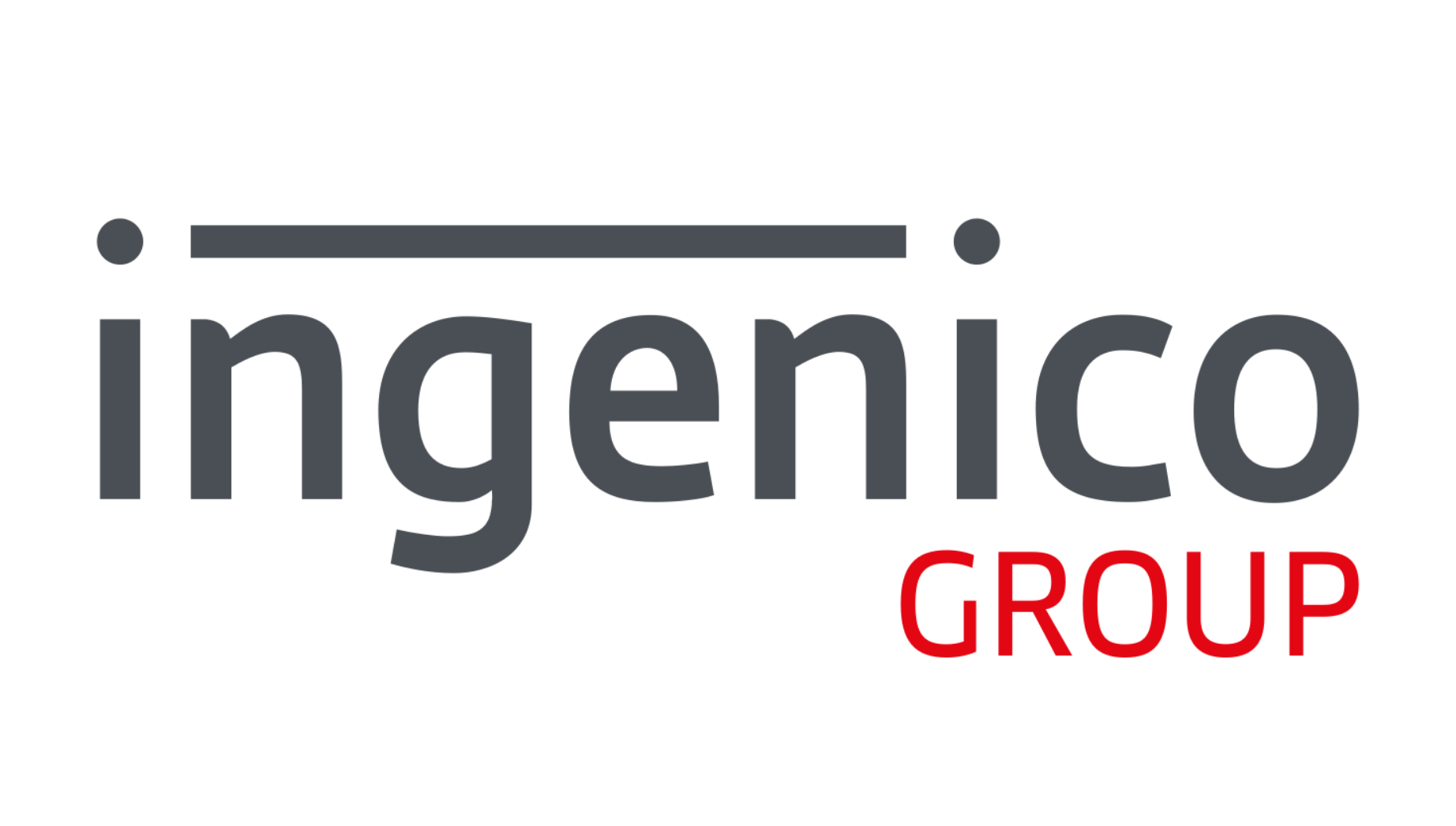 The Ingenico Group logo, featuring the word "ingenico" in dark grey with a line above it and "GROUP" in red below.