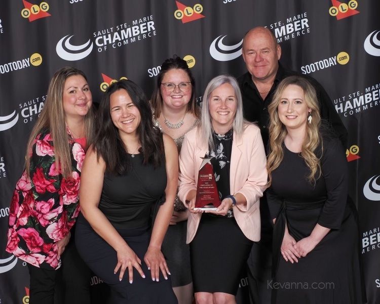 Spark Rehab wins 2024 Employer of the Year Award at Sault Ste. Marie Chamber of Commerce, celebrating team excellence.
